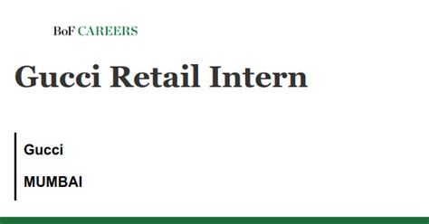 gucci retail intern|gucci sales assistant.